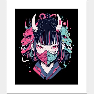 geisha demon Posters and Art